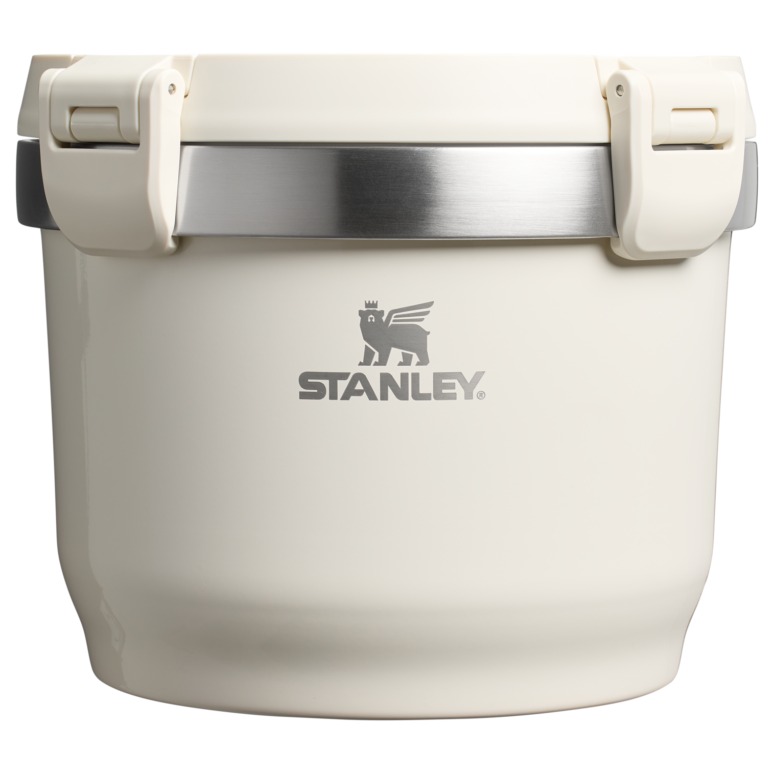 Stanley Fresh-To-Table 3 qt Leakproof Crock in Cream White with sealed lid and side latches
